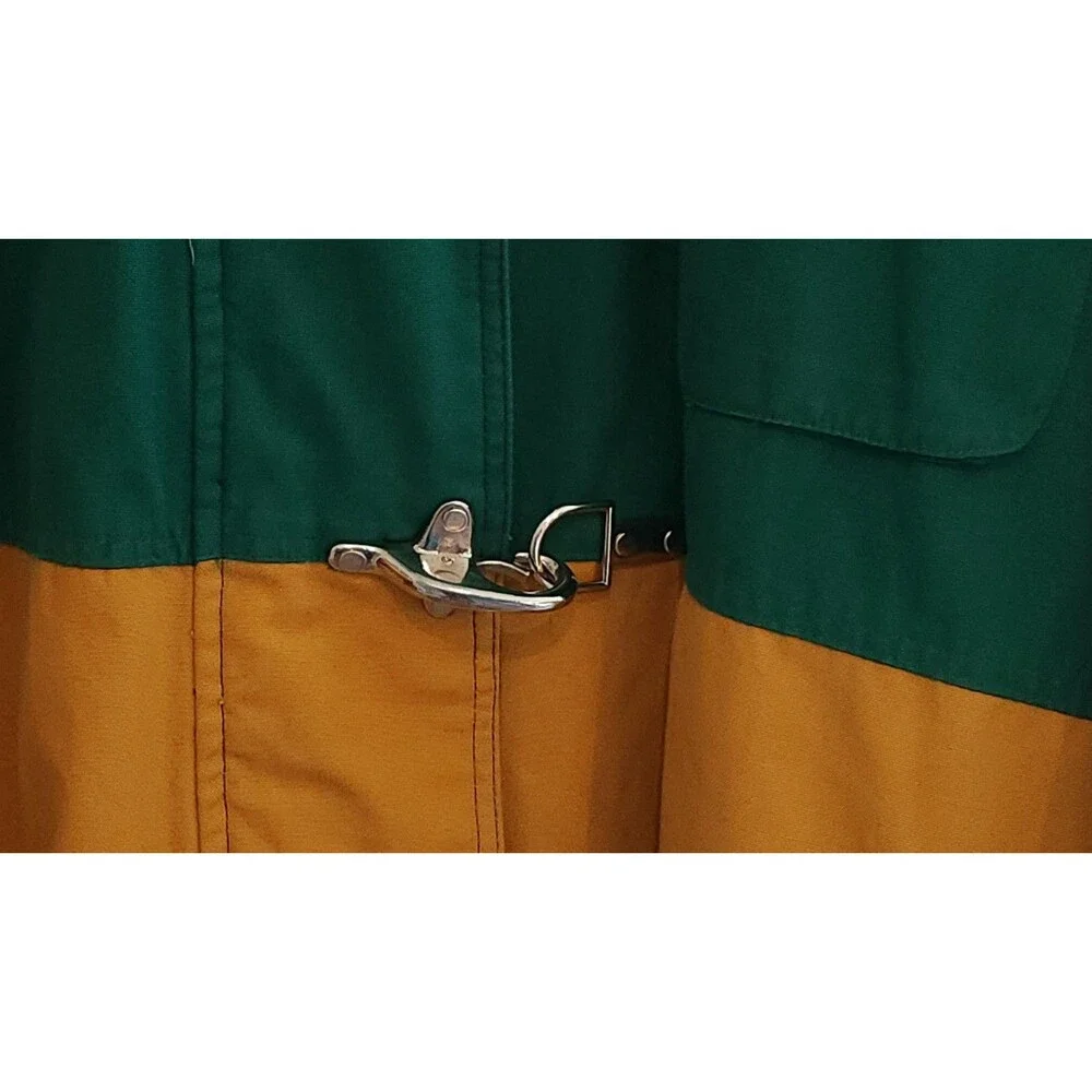 Vtg 90s Venezia Colorblock Fireman Jacket 18 20 Plus XL Plaid Lined Hooded Parka